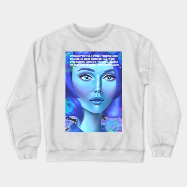 Lapis Lazuli Portrait Crewneck Sweatshirt by Romeow